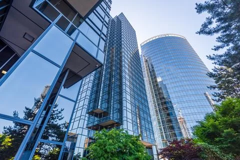 Modern abstract buildings elements background. Foto stock