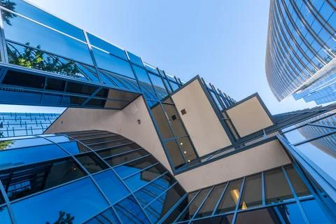 Modern abstract buildings elements background. Stock Photos