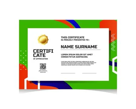 Modern abstract certificate of appreciation template background 스톡 일러스트