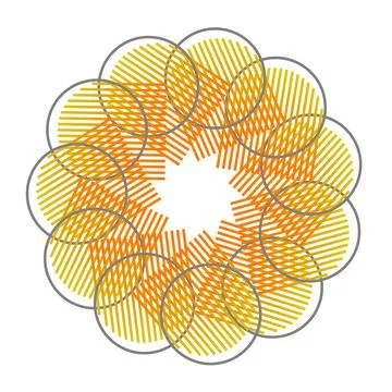 Modern abstract circle background. orange stripes in circle form. Round logo. Stock Illustration