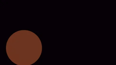 Modern Abstract Circle Composition on Black Background, Minimalist Vector Art Stock Footage 341055024