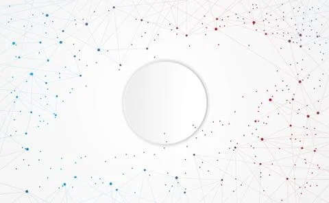 Modern abstract circle white network science connection technology internet a Stock-Illustration