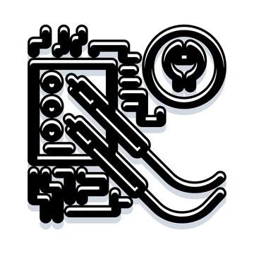 Modern abstract circuit board technology illustration イラスト素材