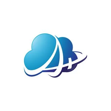 Modern abstract Cloud logo with initial A plus Stock Illustration