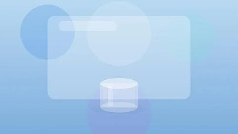 Modern abstract cloud storage icon with database cylinder on light blue bac.. Stock Illustration