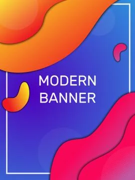 Modern abstract colorful gradient background. Vertical banner template Stock Illustration