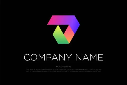 Modern Abstract Colorful Triangle Logo Design Vector 스톡 일러스트