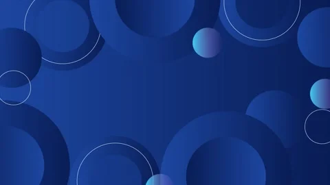 A modern abstract composition with circular geometric shapes and hues on blue Stock Footage 295095306