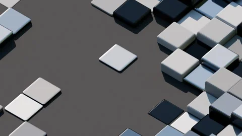 A modern abstract composition featuring a receding grid of interlocking light an Stock Footage 340238163