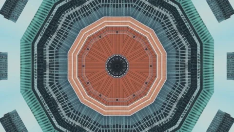 Modern abstract composition with a kaleidoscope. Stock Footage 121572454