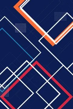 A modern abstract composition of layered arrow and chevron lines in orange,.. Stock Illustration