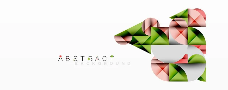 Modern abstract composition with layered circles and angular segments featuring Illustrazione stock