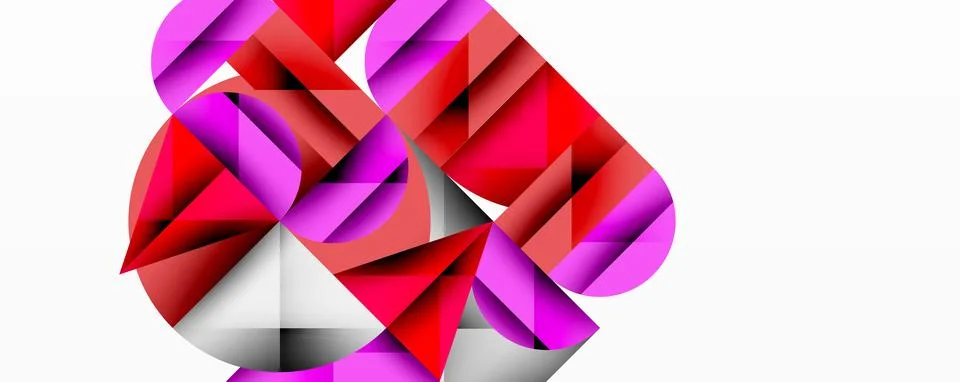 Modern abstract composition with layered circles and angular segments featuring 스톡 일러스트