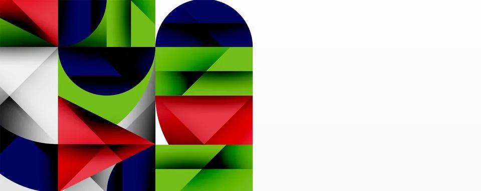 Modern abstract composition with layered circles and angular segments featuring イラスト素材