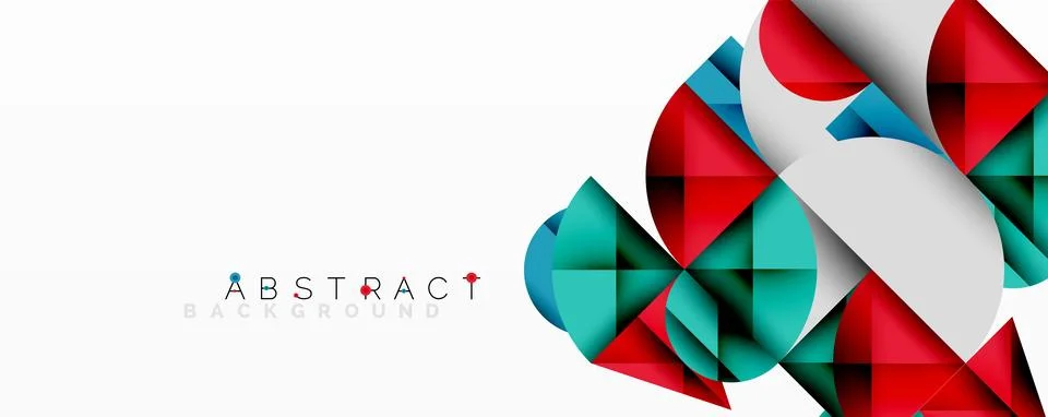 Modern abstract composition with layered circles and angular segments featuring Illustrazione stock