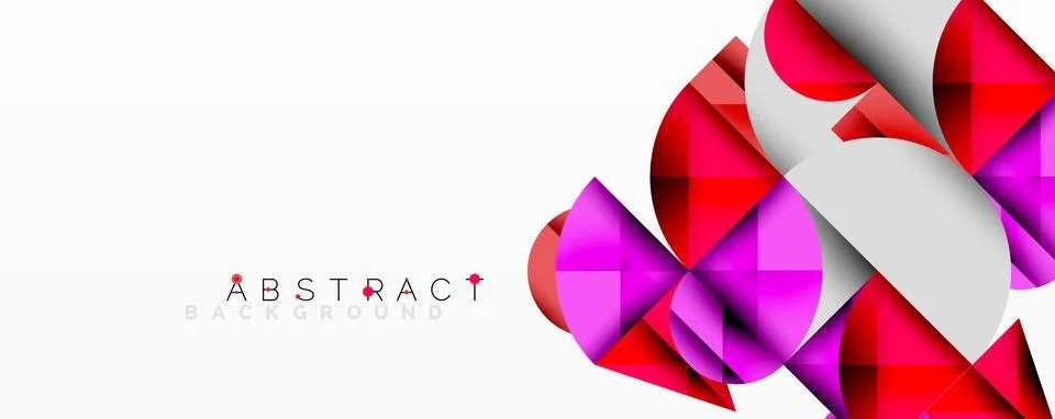 Modern abstract composition with layered circles and angular segments featuring Stockillustratie