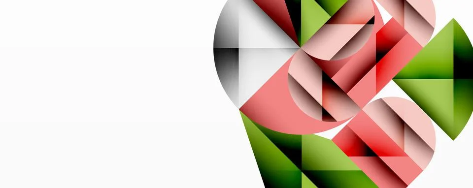 Modern abstract composition with layered circles and angular segments featuring イラスト素材