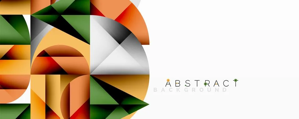 Modern abstract composition with layered circles and angular segments featuring 스톡 일러스트