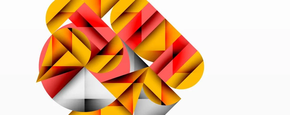 Modern abstract composition with layered circles and angular segments featuring 스톡 일러스트