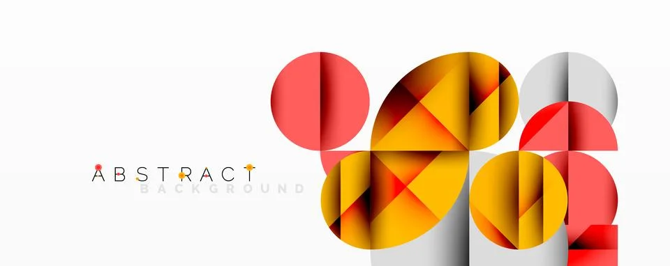 Modern abstract composition with layered circles and angular segments featuring 스톡 일러스트