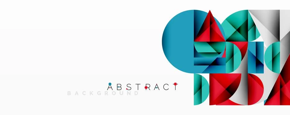 Modern abstract composition with layered circles and angular segments featuring イラスト素材