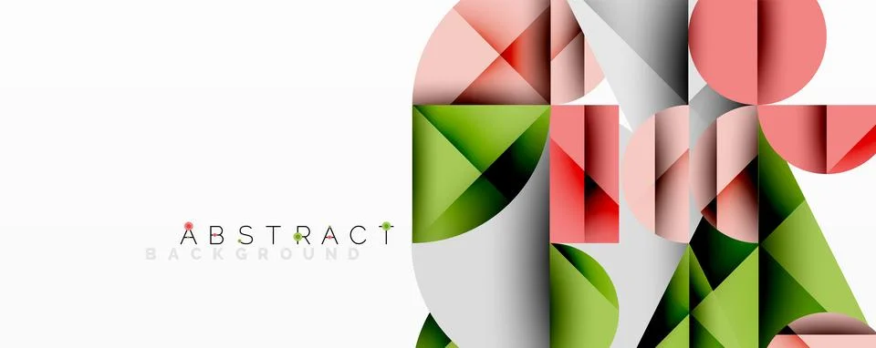 Modern abstract composition with layered circles and angular segments featuring Illustrazione stock