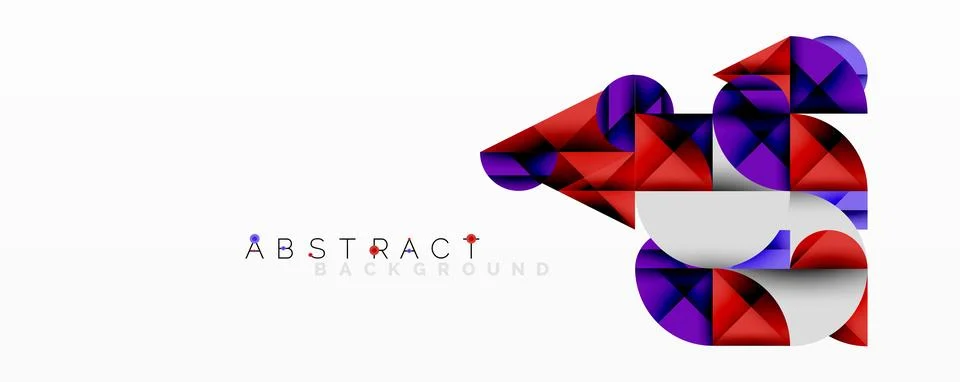 Modern abstract composition with layered circles and angular segments featuring イラスト素材