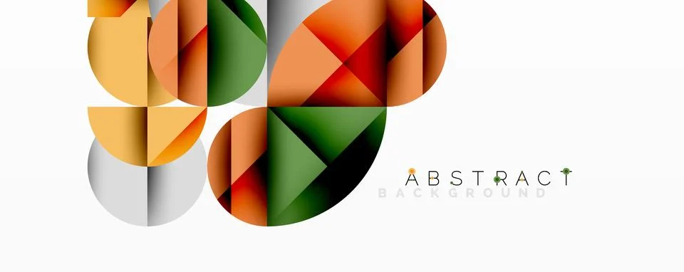 Modern abstract composition with layered circles and angular segments featuring 스톡 일러스트