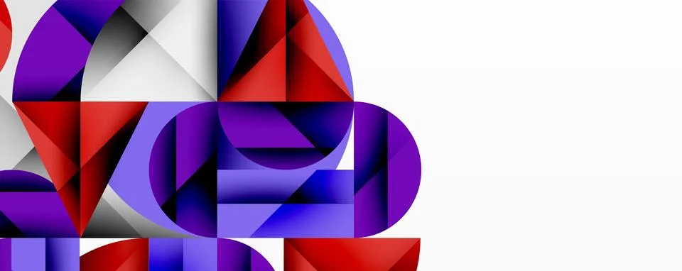 Modern abstract composition with layered circles and angular segments featuring 스톡 일러스트