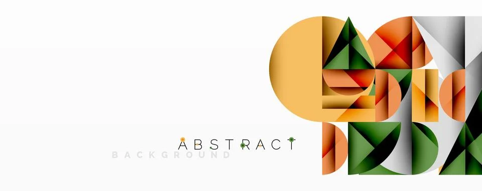 Modern abstract composition with layered circles and angular segments featuring イラスト素材