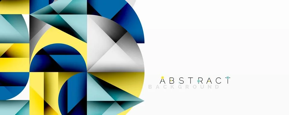Modern abstract composition with layered circles and angular segments featuring イラスト素材