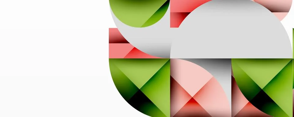 Modern abstract composition with layered circles and angular segments featuring 스톡 일러스트