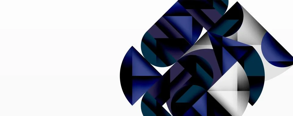 Modern abstract composition with layered circles and angular segments featuring イラスト素材