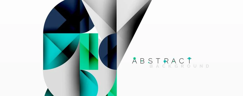 Modern abstract composition with layered circles and angular segments featuring Illustrazione stock