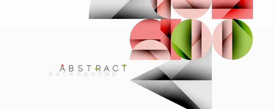Modern abstract composition with layered circles and angular segments featuring 스톡 일러스트