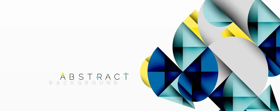 Modern abstract composition with layered circles and angular segments featuring 스톡 일러스트