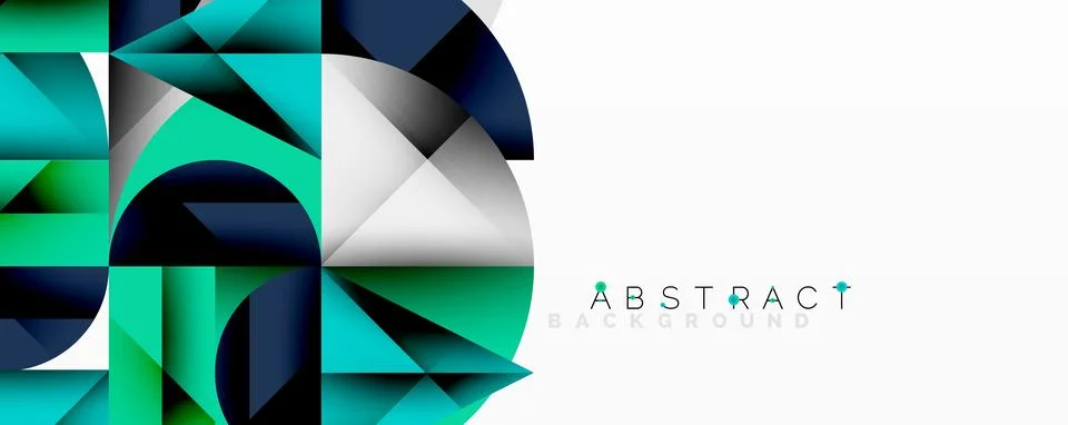 Modern abstract composition with layered circles and angular segments featuring Ilustração Stock