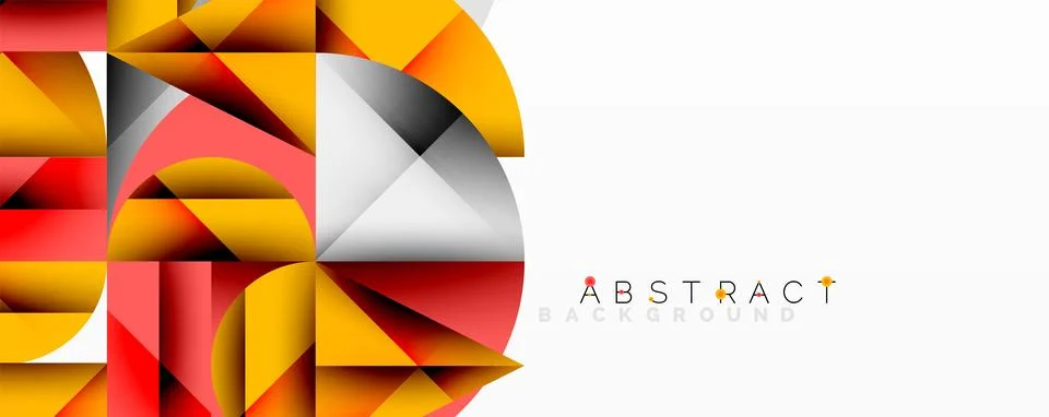 Modern abstract composition with layered circles and angular segments featuring 스톡 일러스트