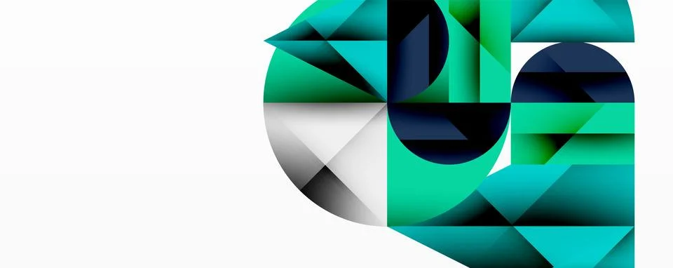 Modern abstract composition with layered circles and angular segments featuring イラスト素材