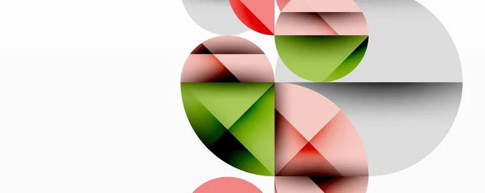 Modern abstract composition with layered circles and angular segments featuring イラスト素材