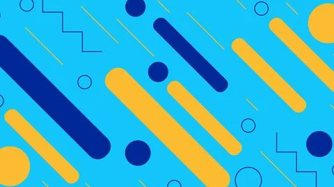 Modern Abstract Composition in Light Blue Yellow Stock Illustration