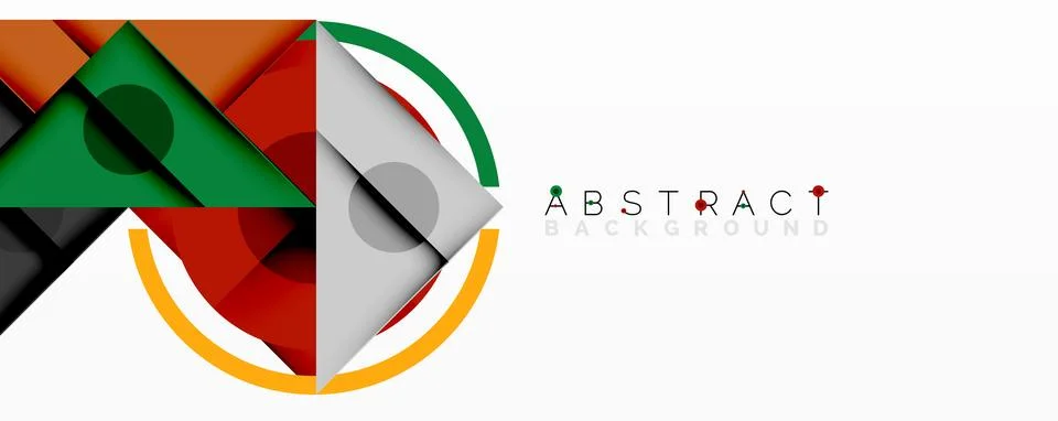 Modern abstract composition. Overlapping geometric shapes create dynamic visual Stock Illustration