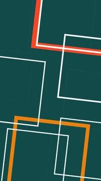 A modern abstract composition of overlapping squares and cross lines in red.. Stock Illustration