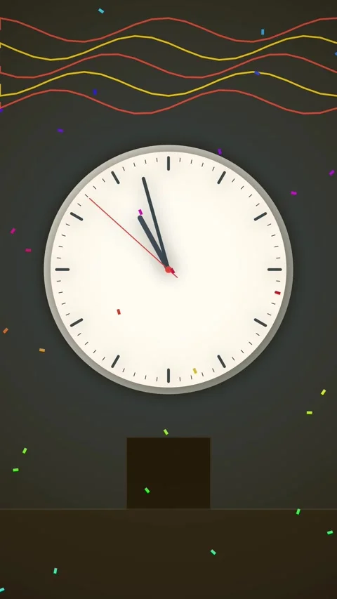 Modern abstract concept of time passing on a clean analog clock background Stock-Footage 344936793