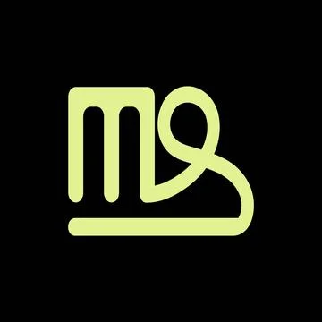 Modern Abstract Continuous Line Monogram and Typography Element Ilustração Stock