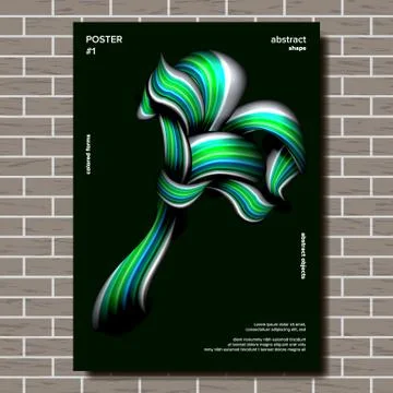 Modern Abstract Cover Poster Vector. Abstract Colorful Liquid And Fluid Colors Illustrazione stock