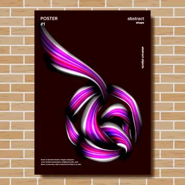 Modern Abstract Cover Poster Vector. Trendy Presentation. Creative Decoration Illustrazione stock