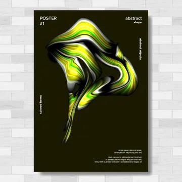 Modern Abstract Cover Poster Vector. Colorful Wave Lines. Flyer, Cover, Brochure Stock Illustration