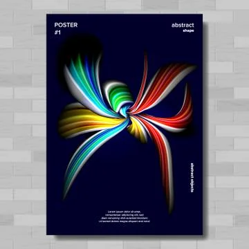 Modern Abstract Cover Poster Vector. Creative Decoration. Tech Futuristic Banner Stock Illustration