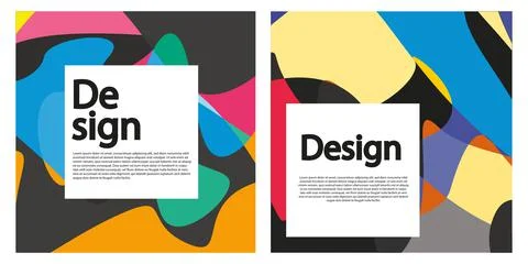 Modern Abstract Cover Template Background Wallpaper Set EPS10 Stock Illustration